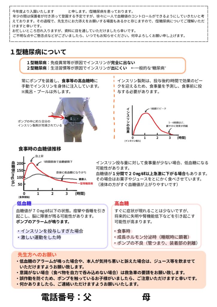 入園用説明資料
